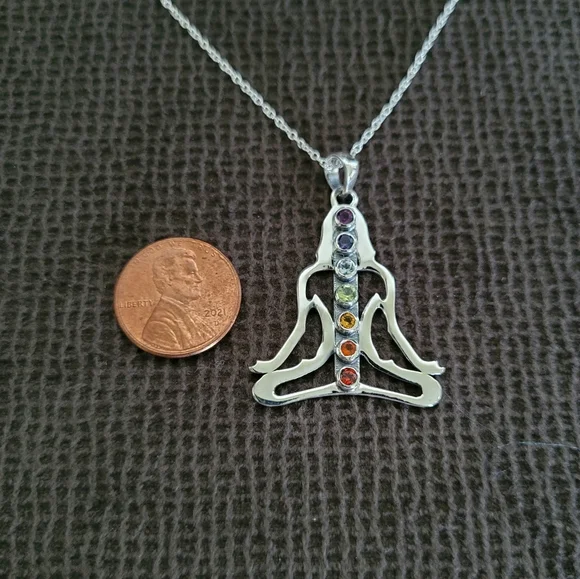 Shivam Meditating Woman🧘‍♀️ Pendant Necklace - NWT - Picture 4 of 16